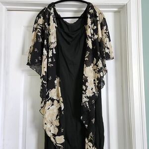 SHEIN Black Curve Dress Sheer Overlay 2XlL New With Tag